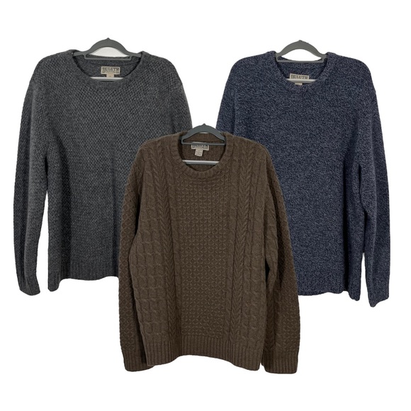 Duluth Trading Co Other - Duluth Trading Co 100% Shetland Wool Cable Knit XL Sweater bundle of 3